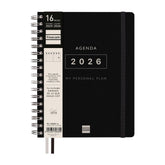AGENDA ANUAL 16 MESES TEMPUS CUARTO SVV 25-26 NEGRO | FINOCAM